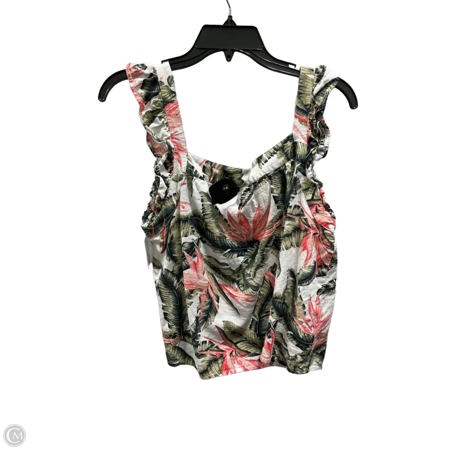 Top Sleeveless Basic By Loft In Tropical Print, Size: M