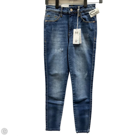 Jeans Skinny By Guess In Blue Denim, Size: 2