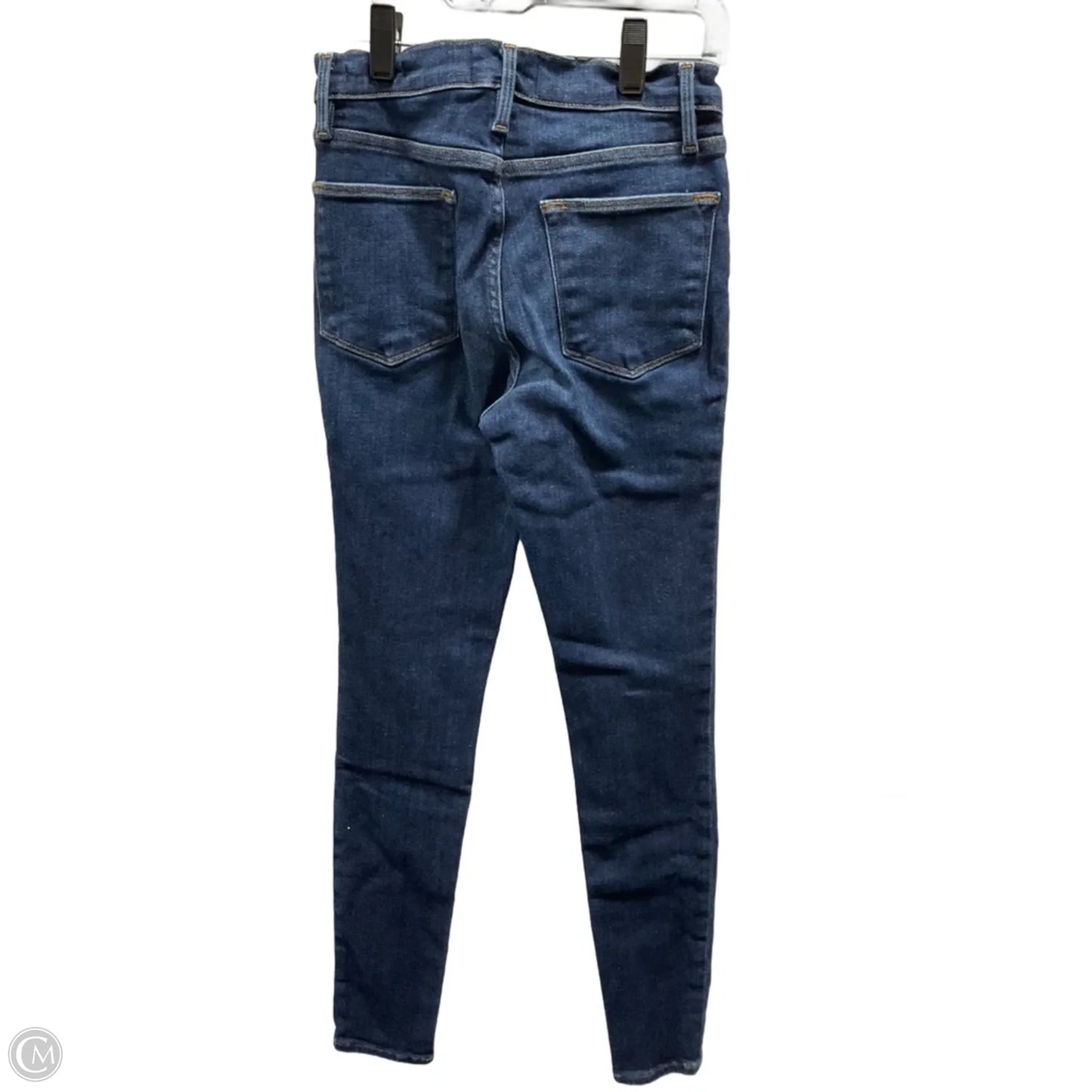 Jeans Skinny By Frame In Blue Denim, Size: 0
