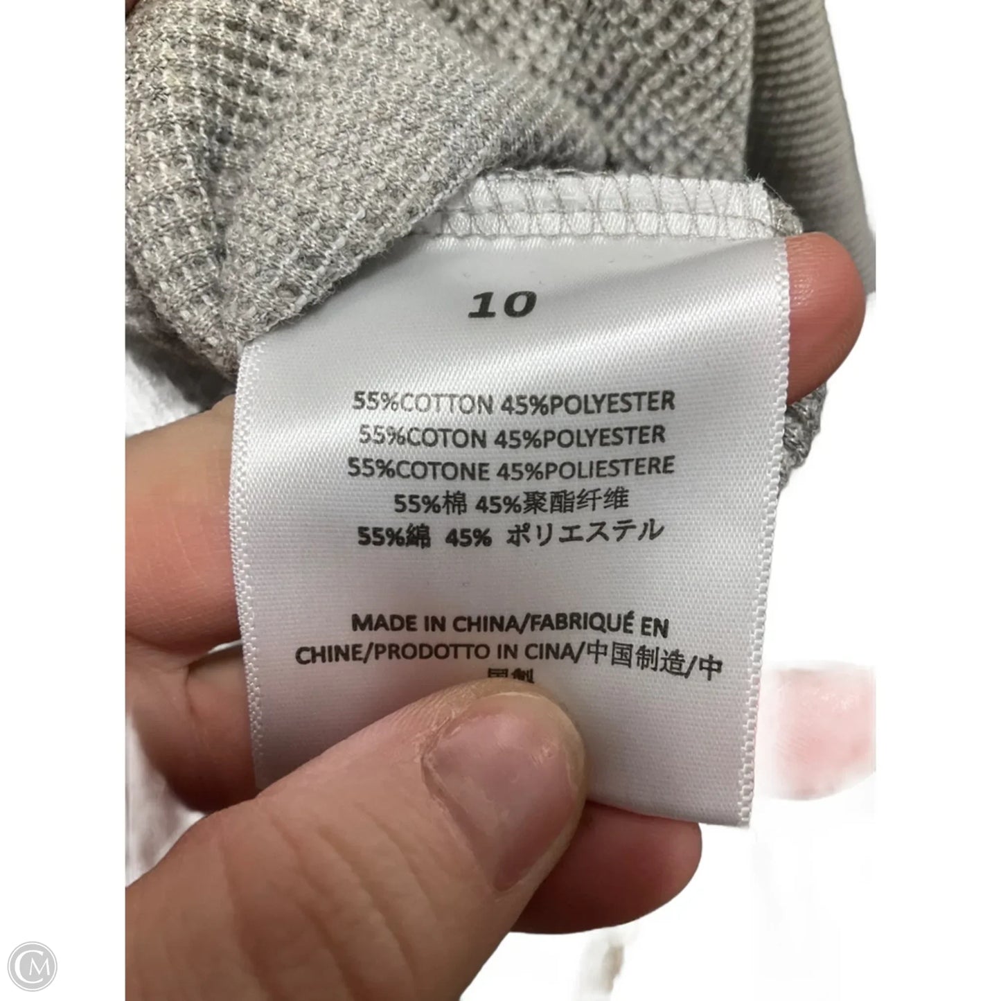 Tunic Long Sleeve By Cmb In Grey, Size: 10