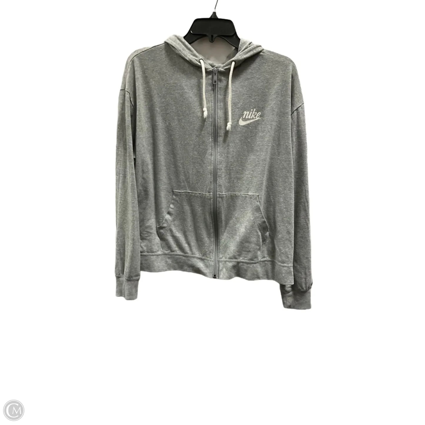 Athletic Jacket By Nike In Grey, Size: Xl