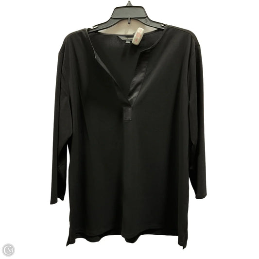 Top 3/4 Sleeve Basic By Banana Republic In Black, Size: Xl