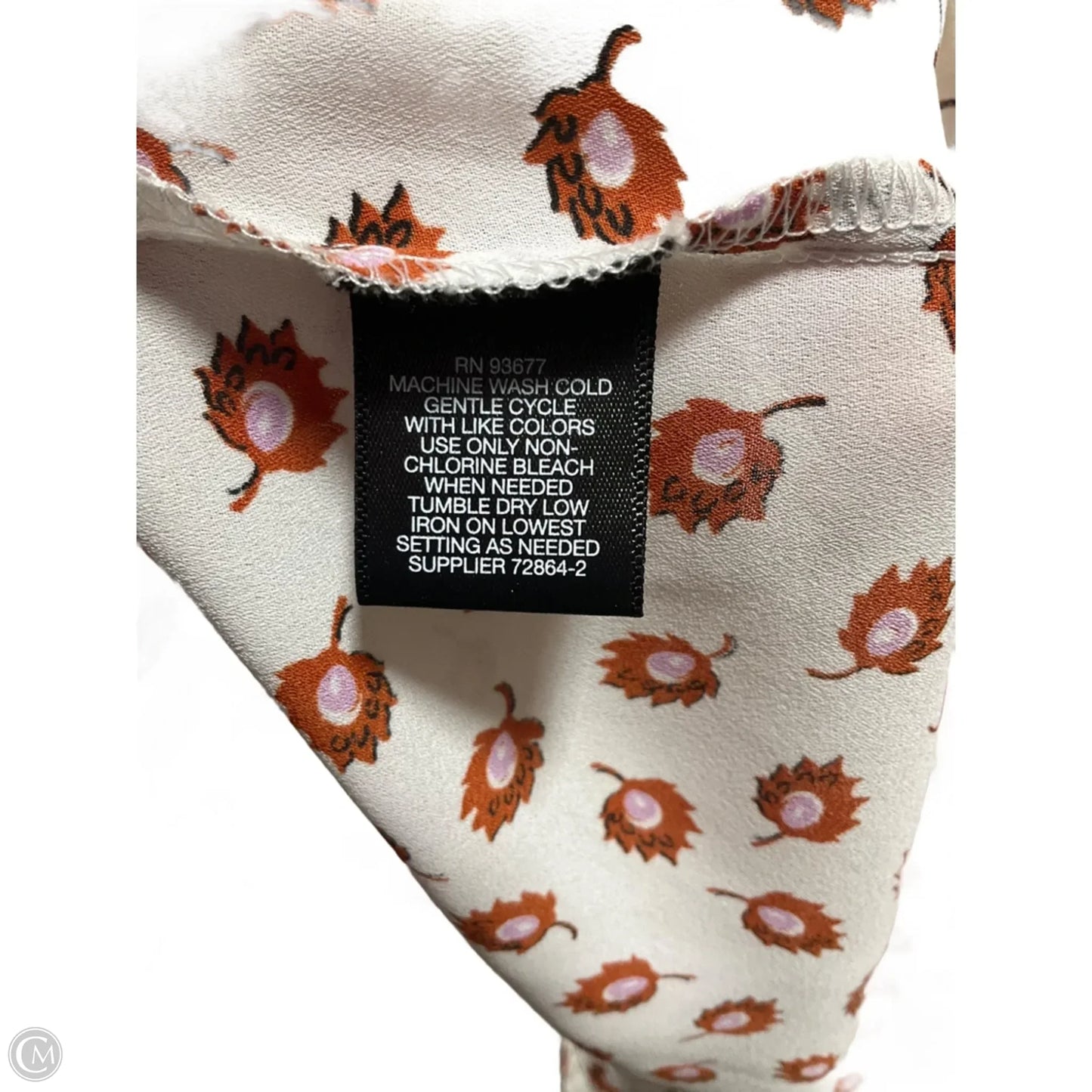 Top Long Sleeve Basic By Liz Claiborne In Red & White, Size: L