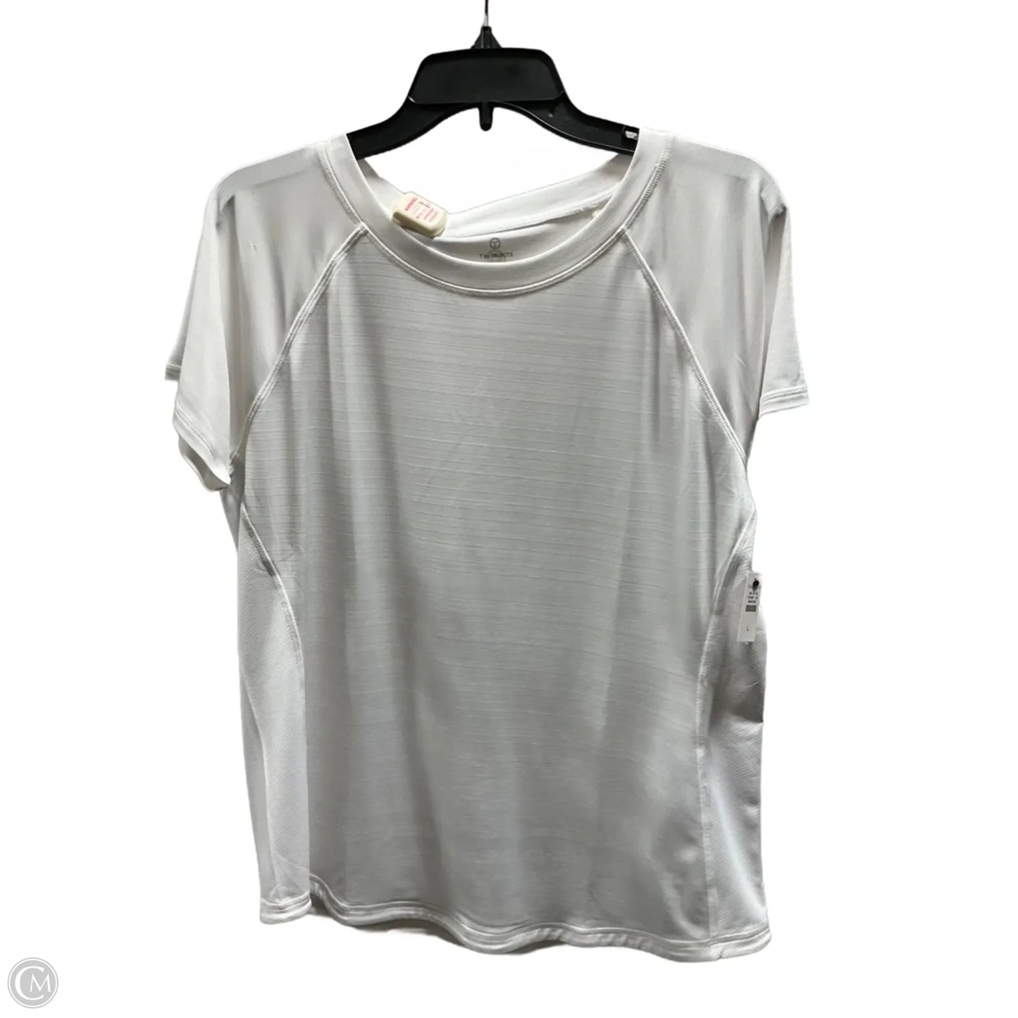 Top Short Sleeve Basic By Talbots In White, Size: L