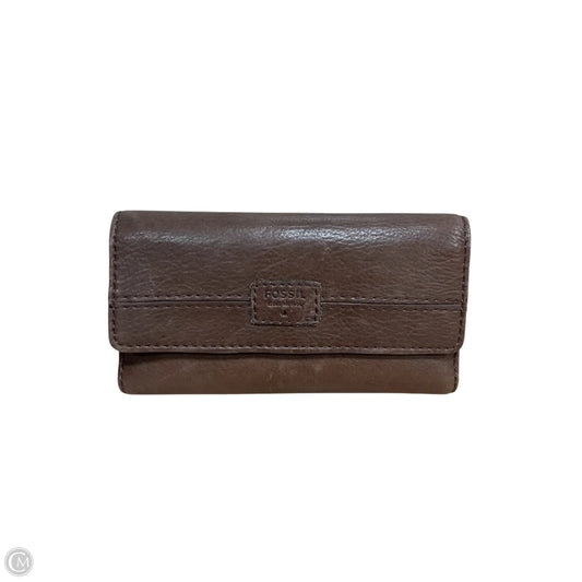 Wallet Leather By Fossil, Size: Small