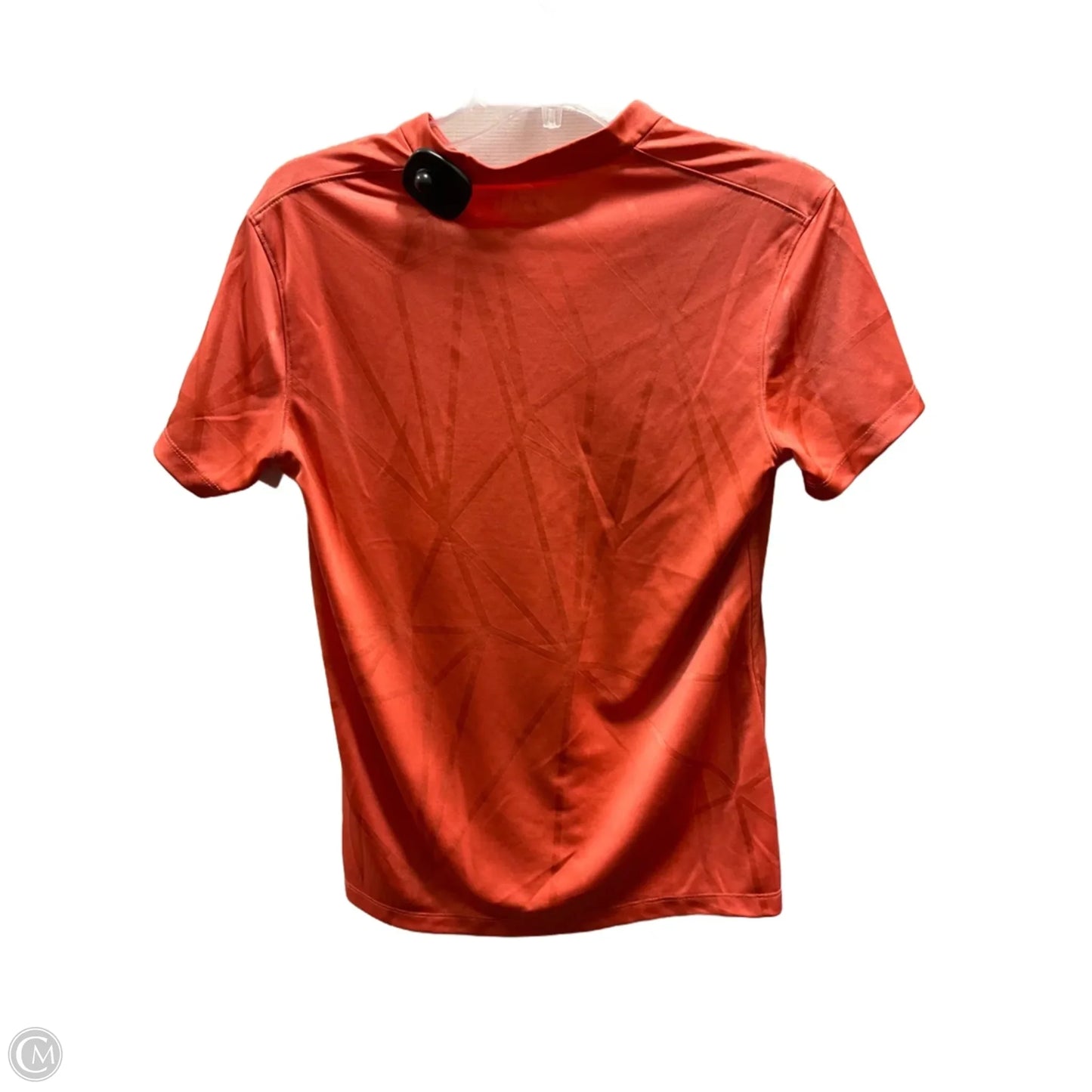 Athletic Top Short Sleeve By Nike In Orange, Size: M