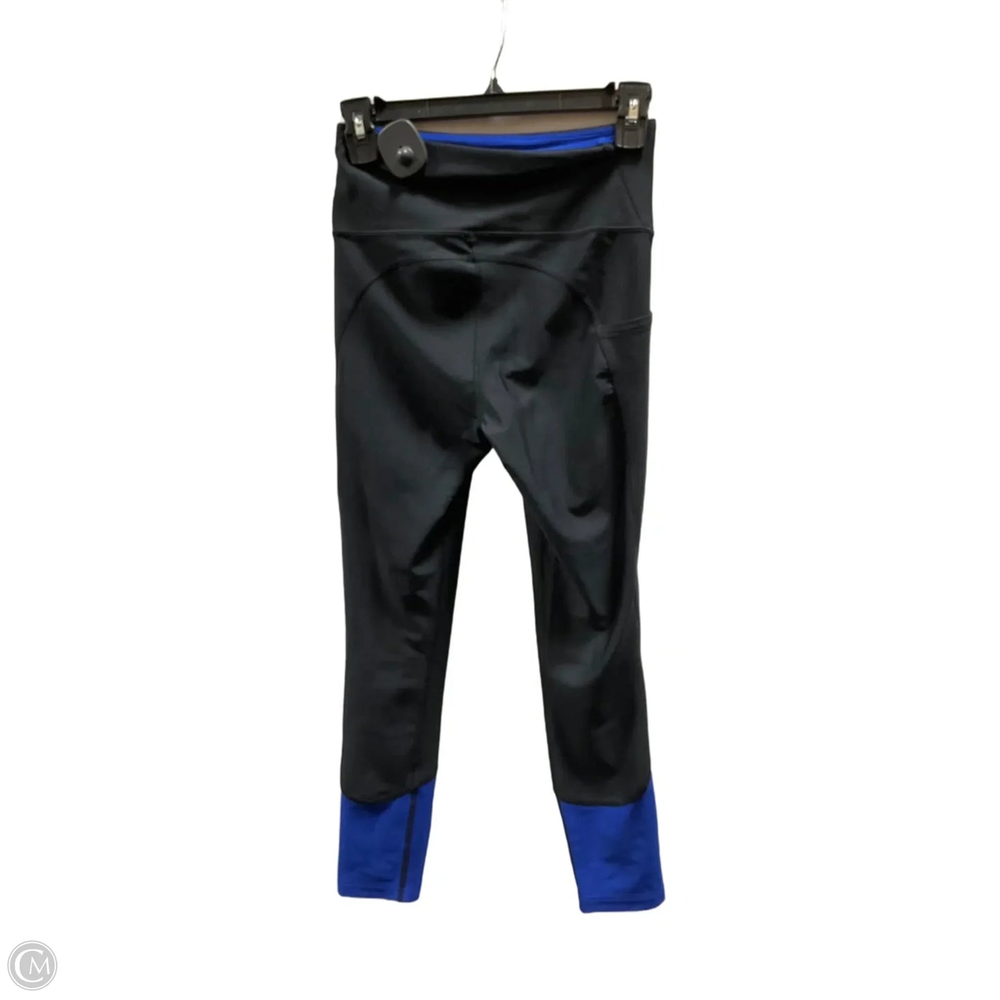 Athletic Leggings By Under Armour In Black & Blue, Size: S