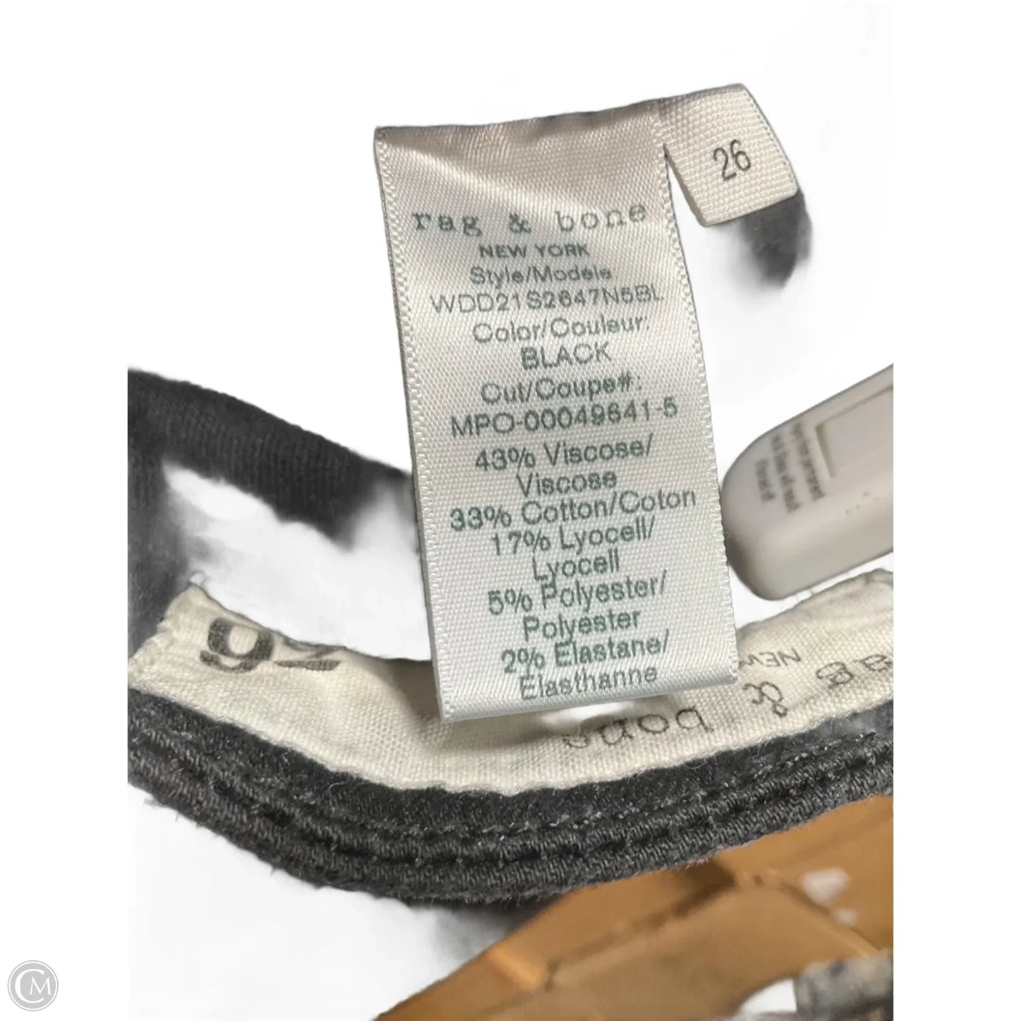 Jeans Straight By Rag And Bone In Black, Size: 2