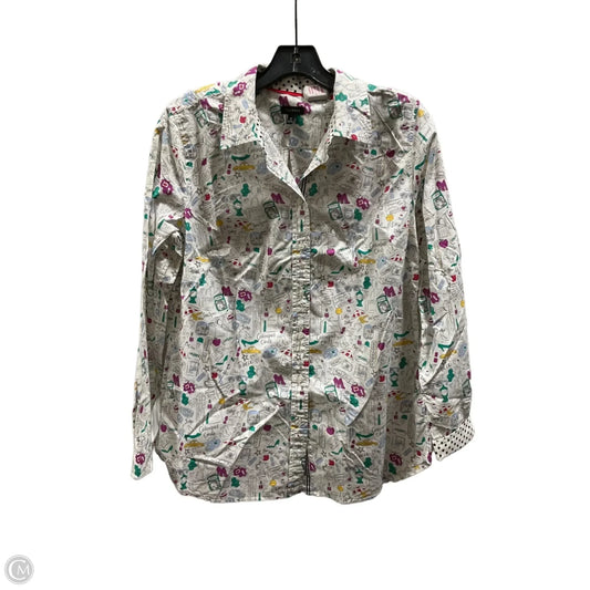 Blouse Long Sleeve By Talbots In Multi-colored, Size: M