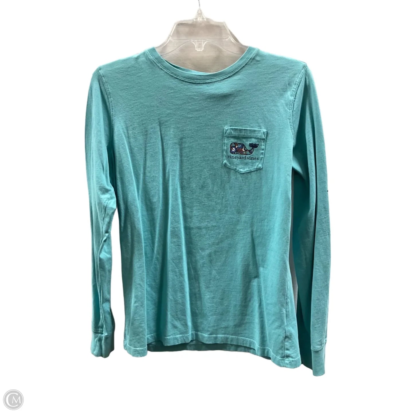 Top Long Sleeve Basic By Vineyard Vines In Green, Size: S