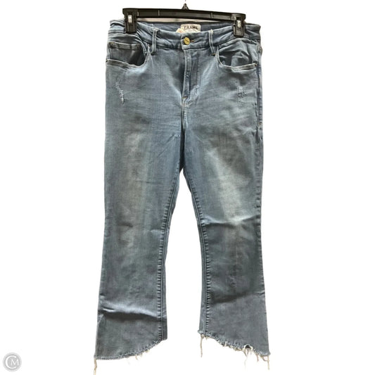 Jeans Straight By Frame In Blue Denim, Size: 6