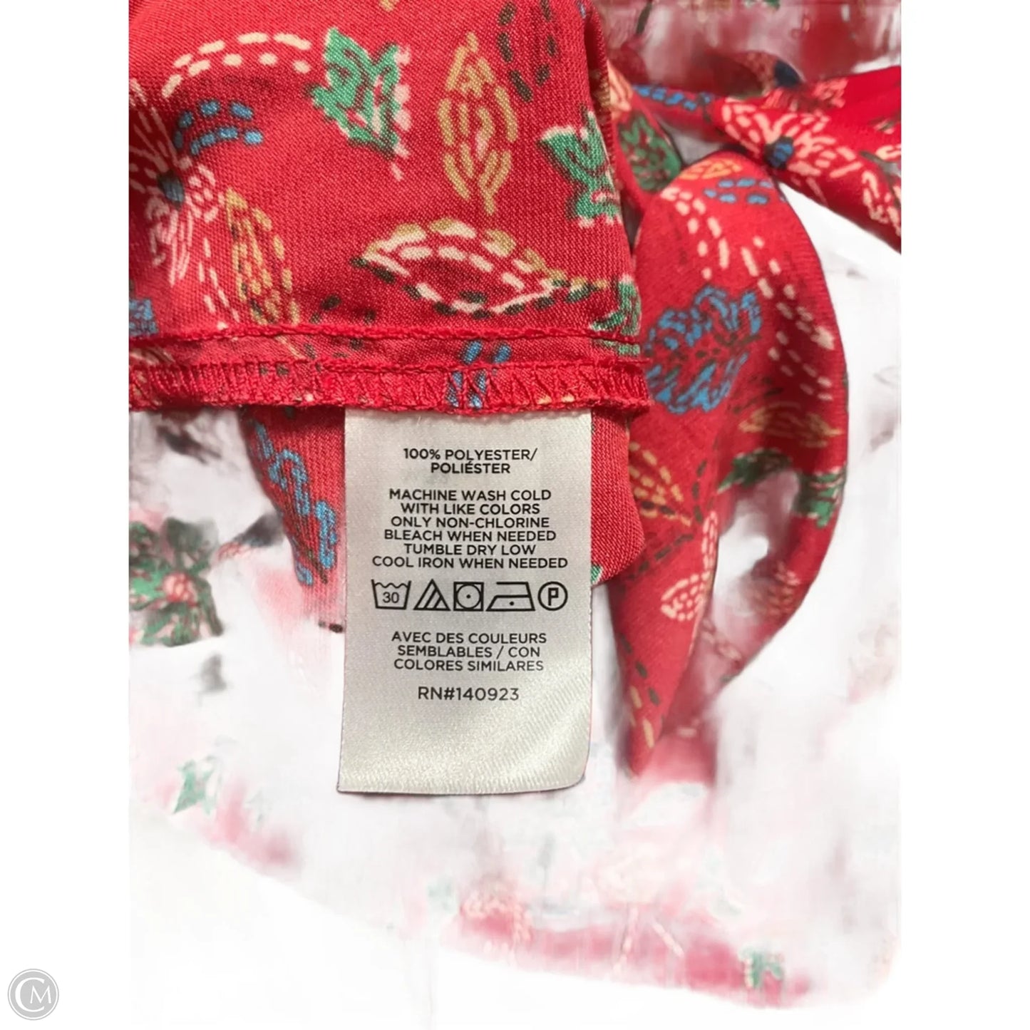 Top Long Sleeve Basic By Loft In Red, Size: M