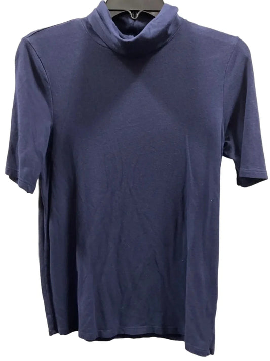 Top Short Sleeve Basic By Banana Republic In Navy, Size: M