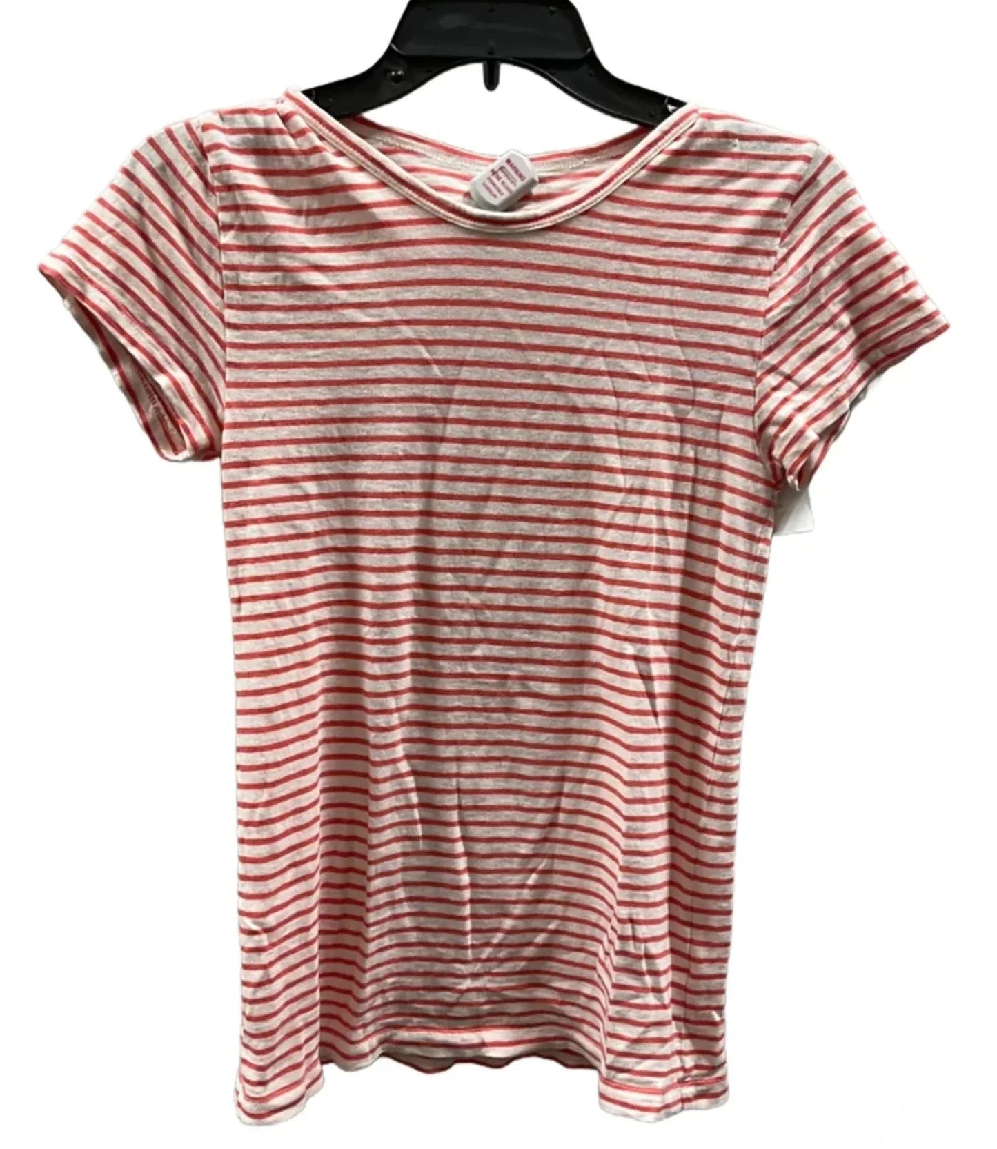 Top Short Sleeve Basic By J. Crew In Red & White, Size: S