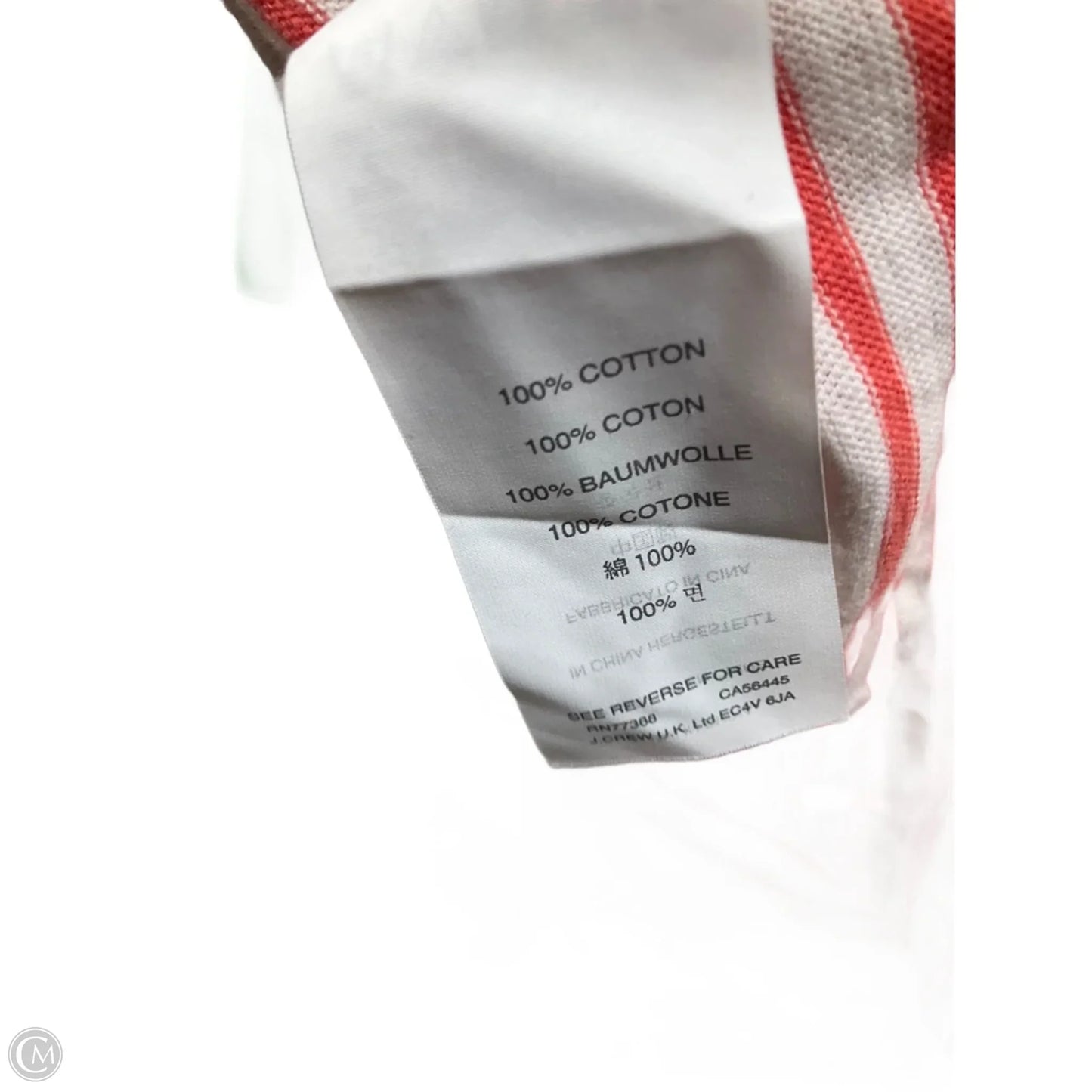 Top Short Sleeve Basic By J. Crew In Red & White, Size: S