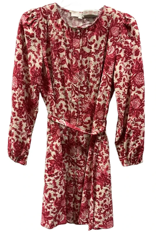 Dress Casual Short By Loft In Red & Tan, Size: 0