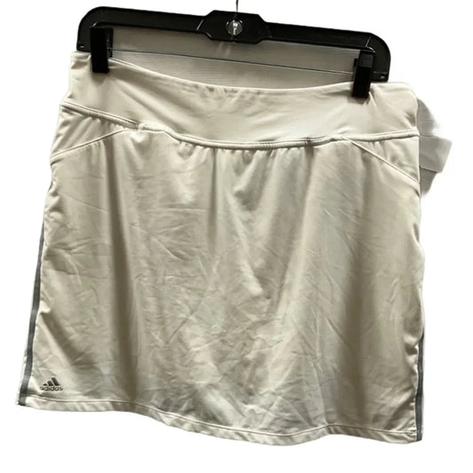 Athletic Skort By Adidas In Cream, Size: M