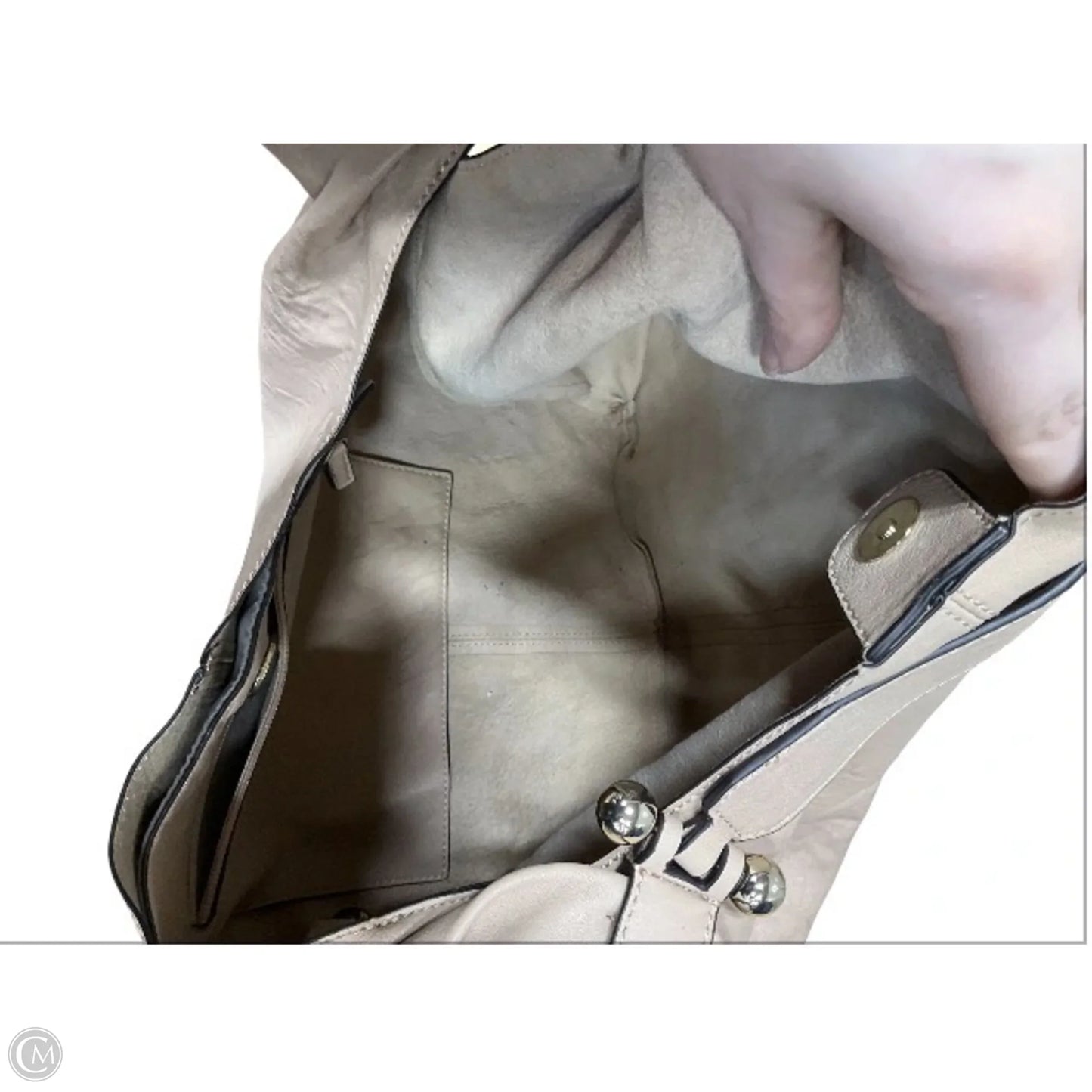 Handbag Leather By Vince Camuto, Size: Large