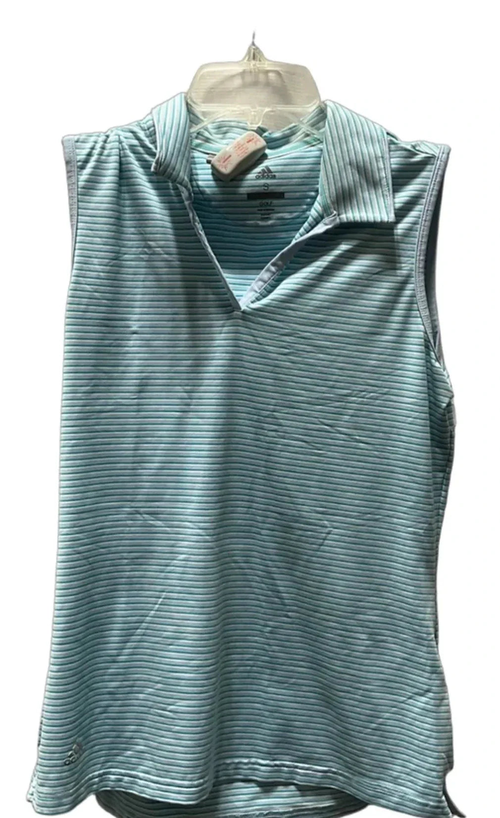 Top Short Sleeve Basic By Adidas In Striped Pattern, Size: S