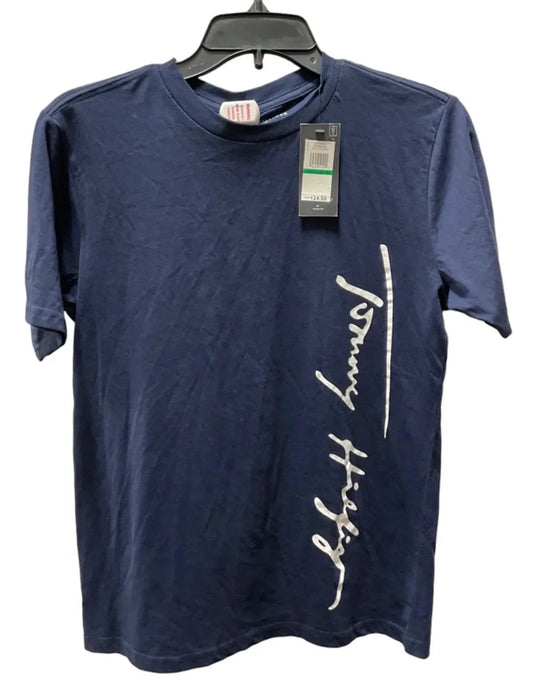Top Short Sleeve By Tommy Hilfiger In Navy, Size: L