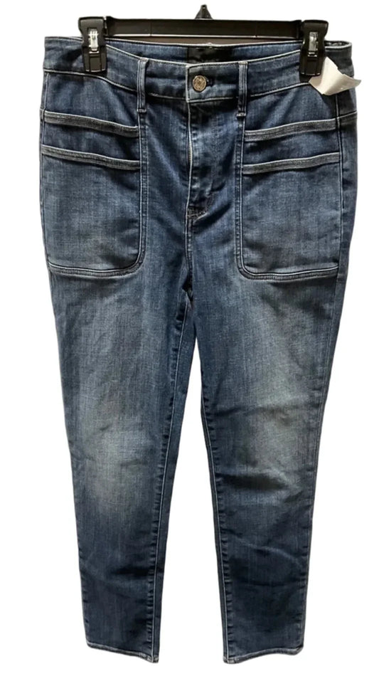 Jeans Straight By White House Black Market In Blue Denim, Size: 6