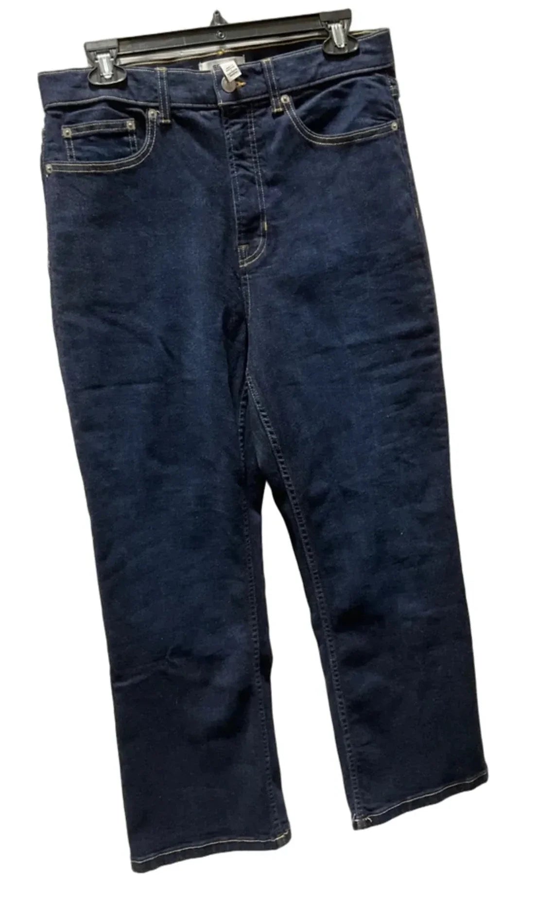 Jeans Straight By Spanx In Blue Denim, Size: 14