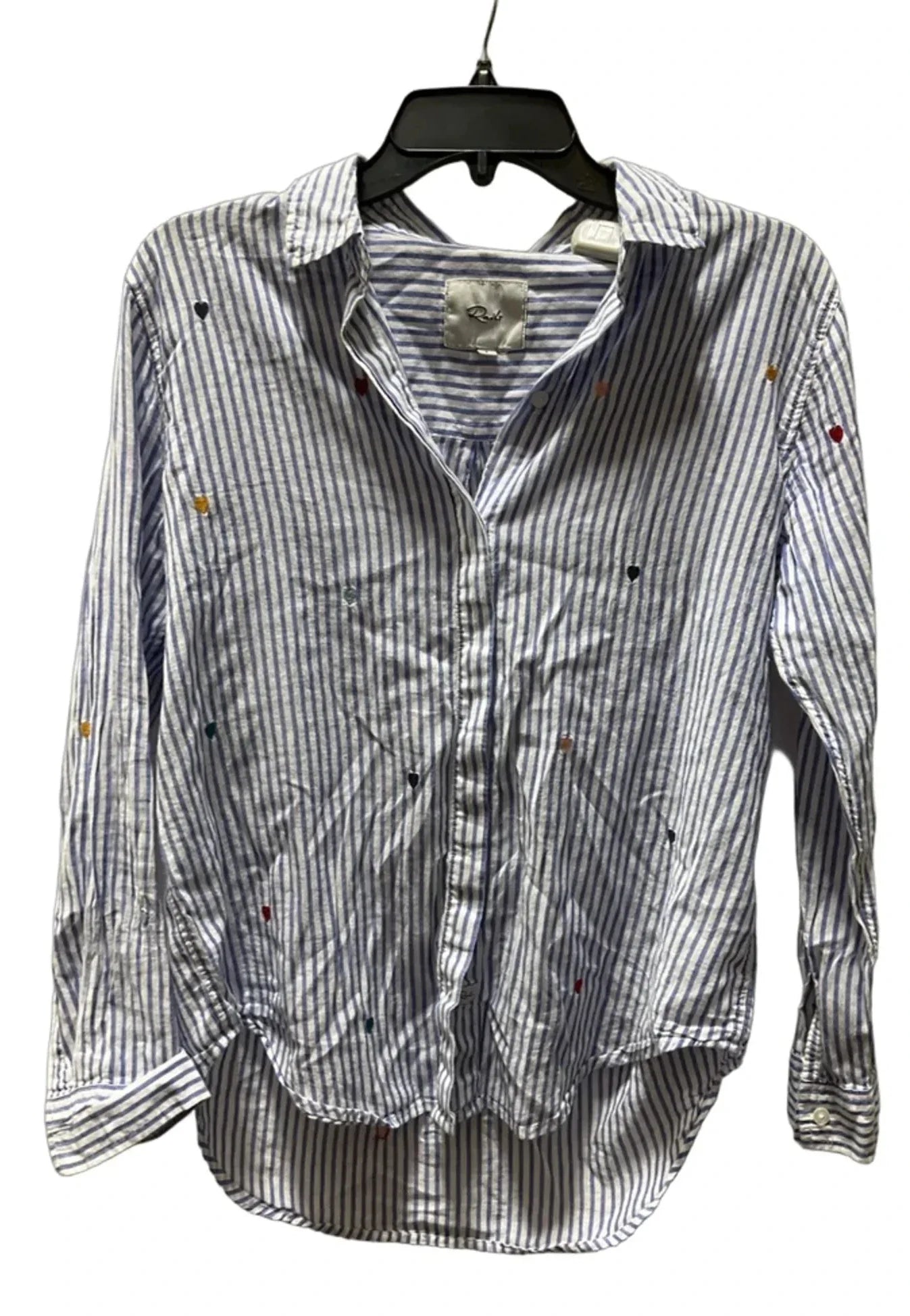 Blouse Long Sleeve By Rails In Striped Pattern, Size: S