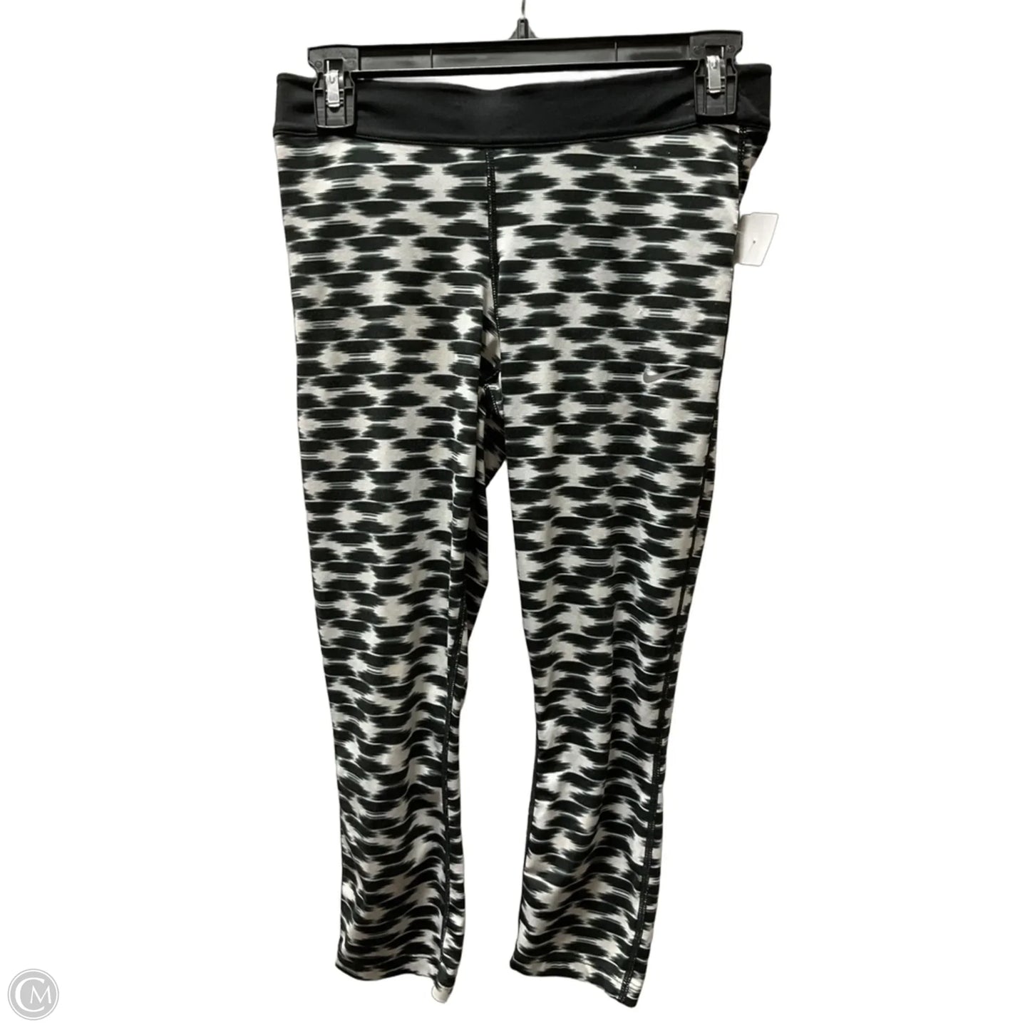 Athletic Capris By Nike Apparel In Black & White, Size: S
