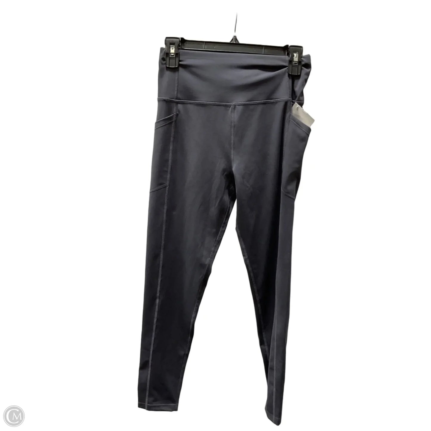 Athletic Leggings By Calvin Klein In Grey, Size: M
