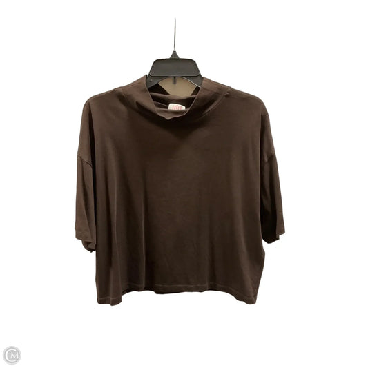 Top Short Sleeve Basic By Loft In Brown, Size: M