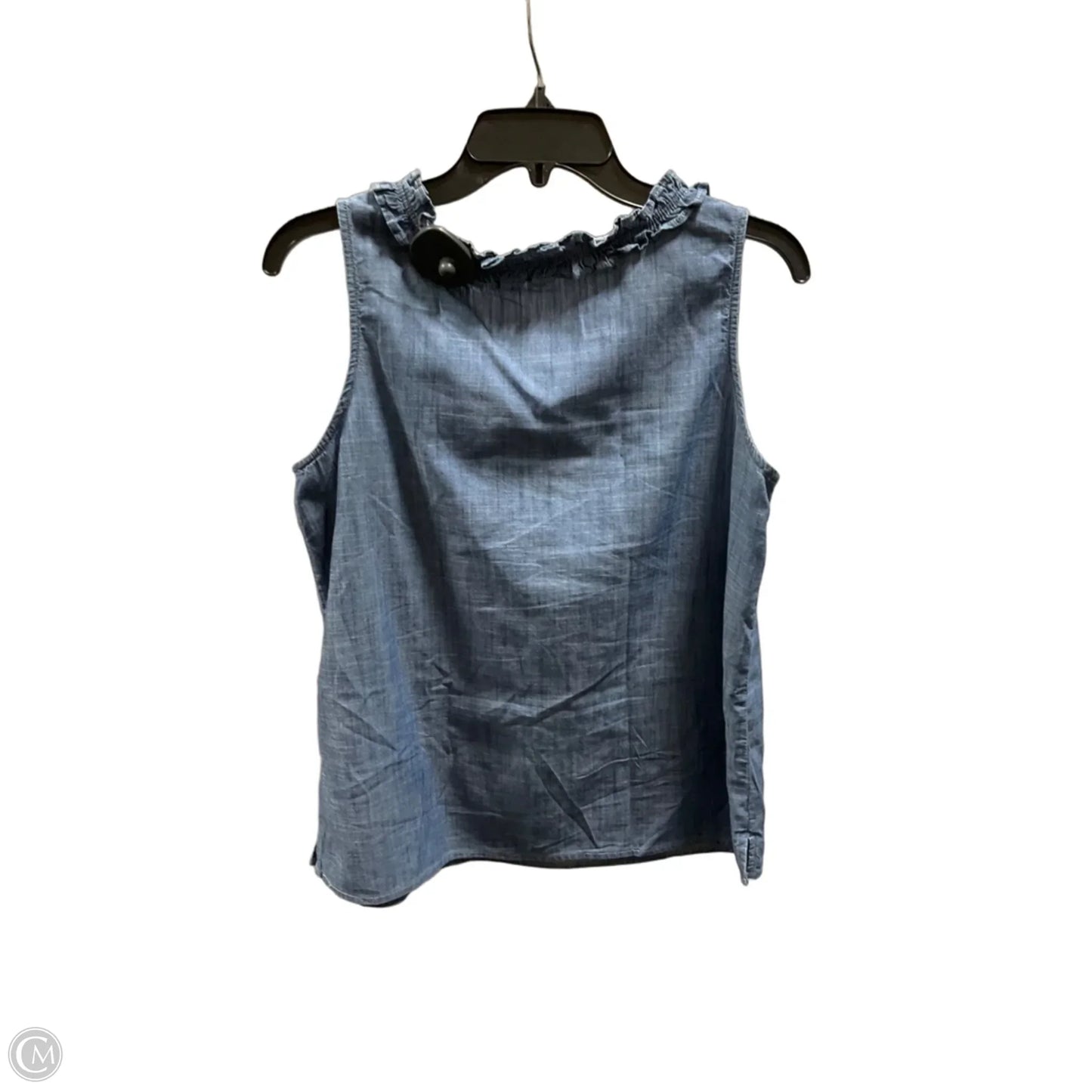 Top Sleeveless Basic By Talbots In Blue Denim, Size: Mp