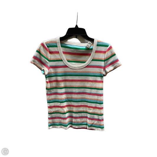 Top Short Sleeve Basic By Talbots In Striped Pattern, Size: Mp