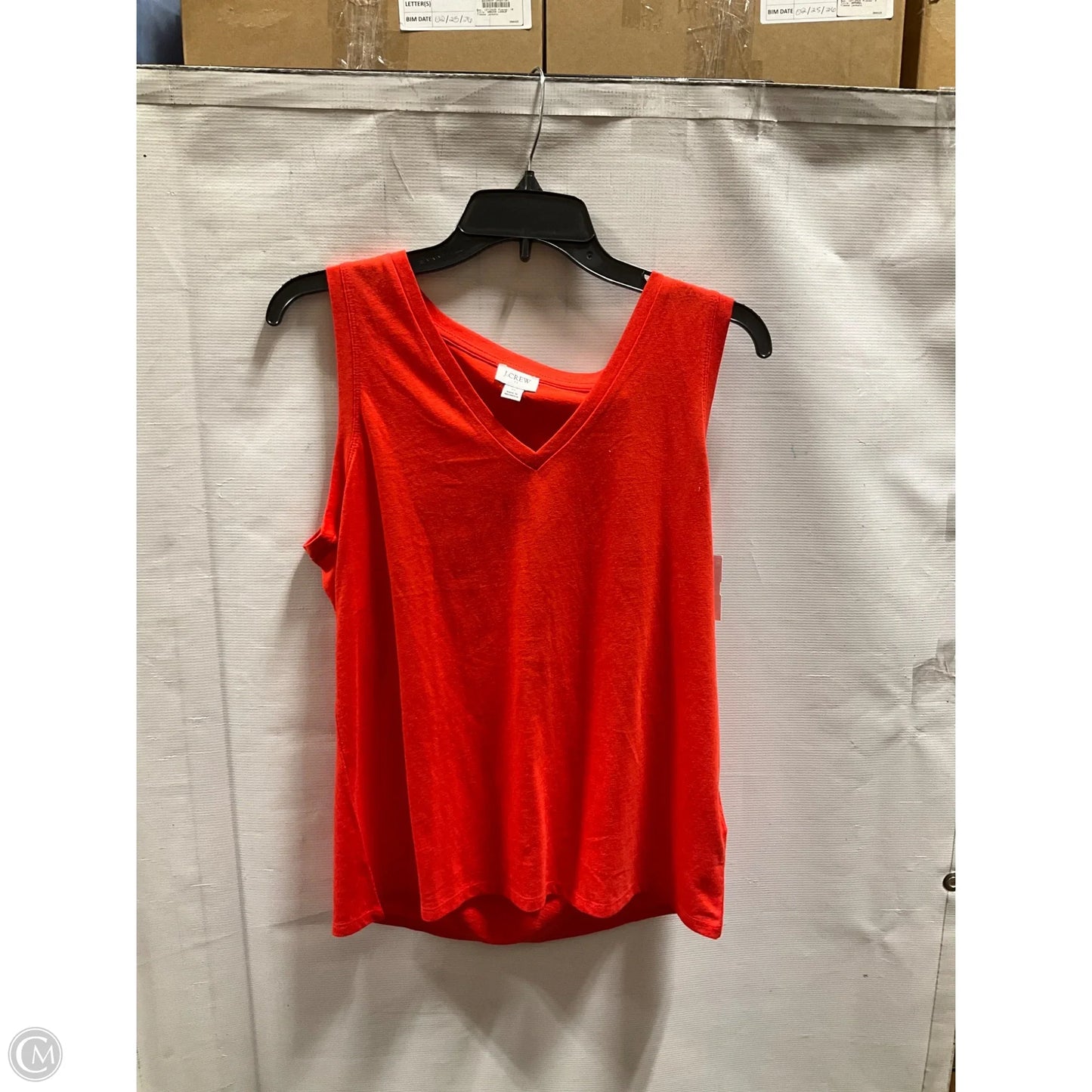 Top Sleeveless Basic By J. Crew In Orange, Size: Osfm