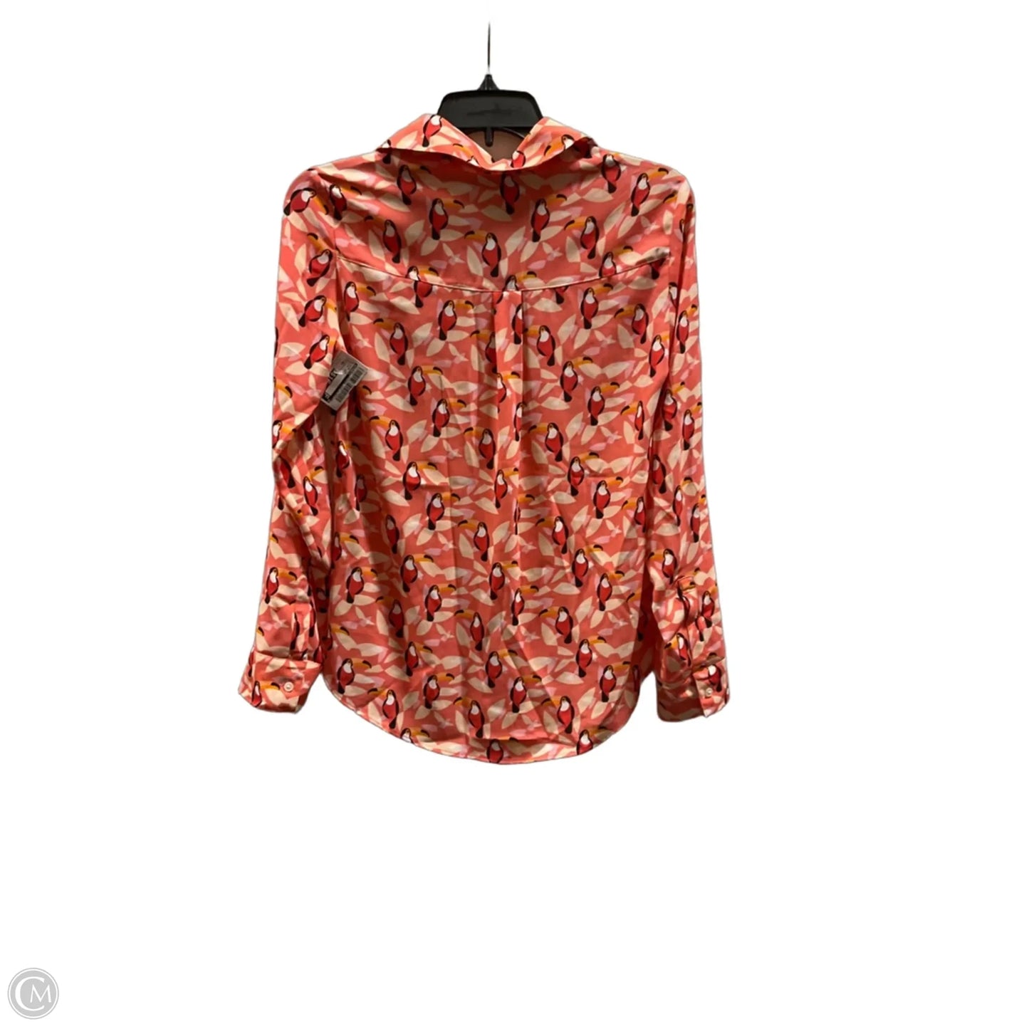 Blouse Long Sleeve By Express In Animal Print, Size: Xs