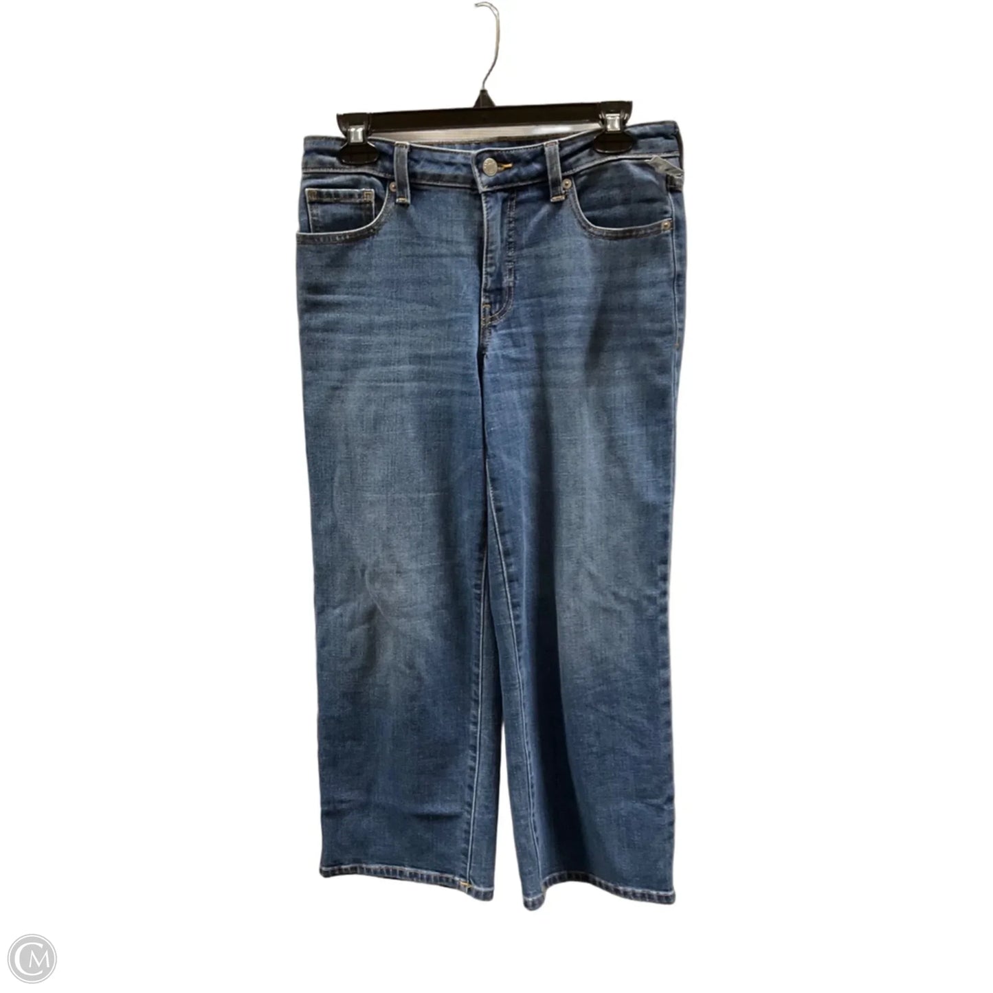 Jeans Straight By Banana Republic In Blue Denim, Size: 4