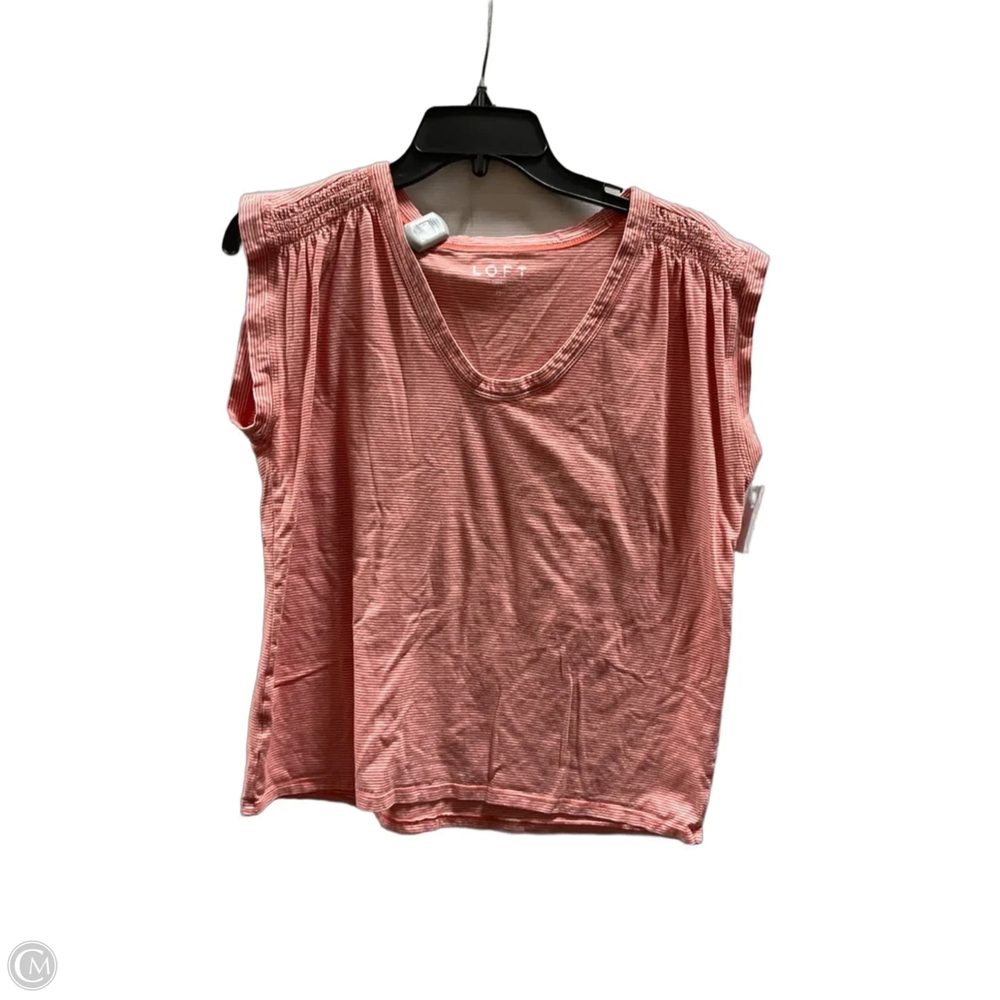 Top Sleeveless By Loft In Orange, Size: M