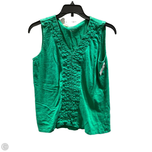 Top Sleeveless Basic By Talbots In Green, Size: S