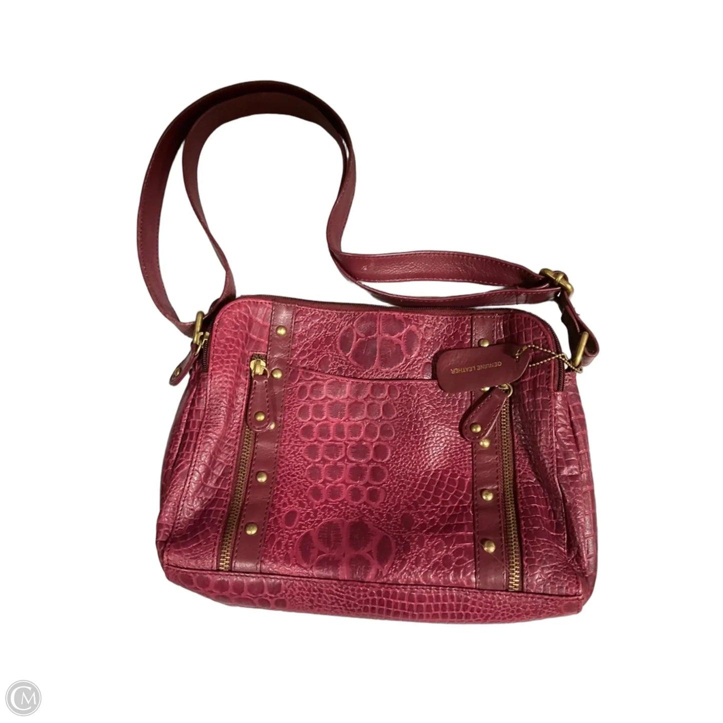 Handbag Leather By Clothes Mentor, Size: Medium