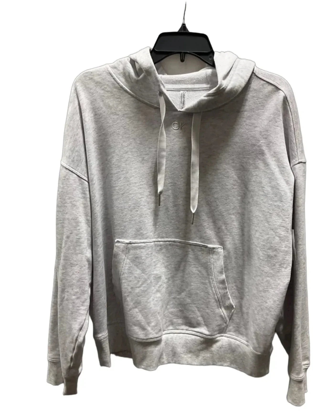 Sweatshirt Hoodie By Calvin Klein In Grey, Size: Xl
