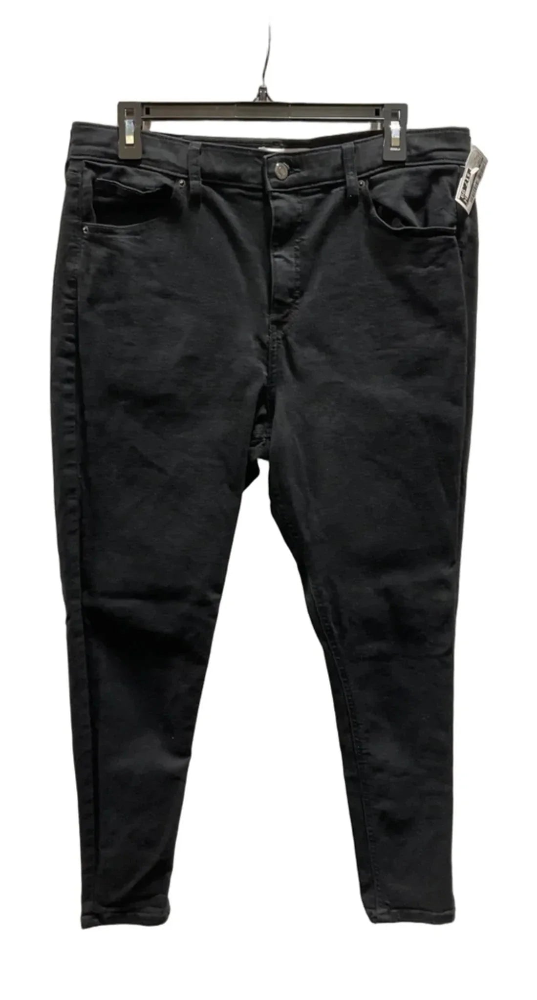 Jeans Straight By Top Shop In Black, Size: L