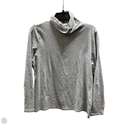 Top Long Sleeve Basic By Talbots In Grey, Size: L