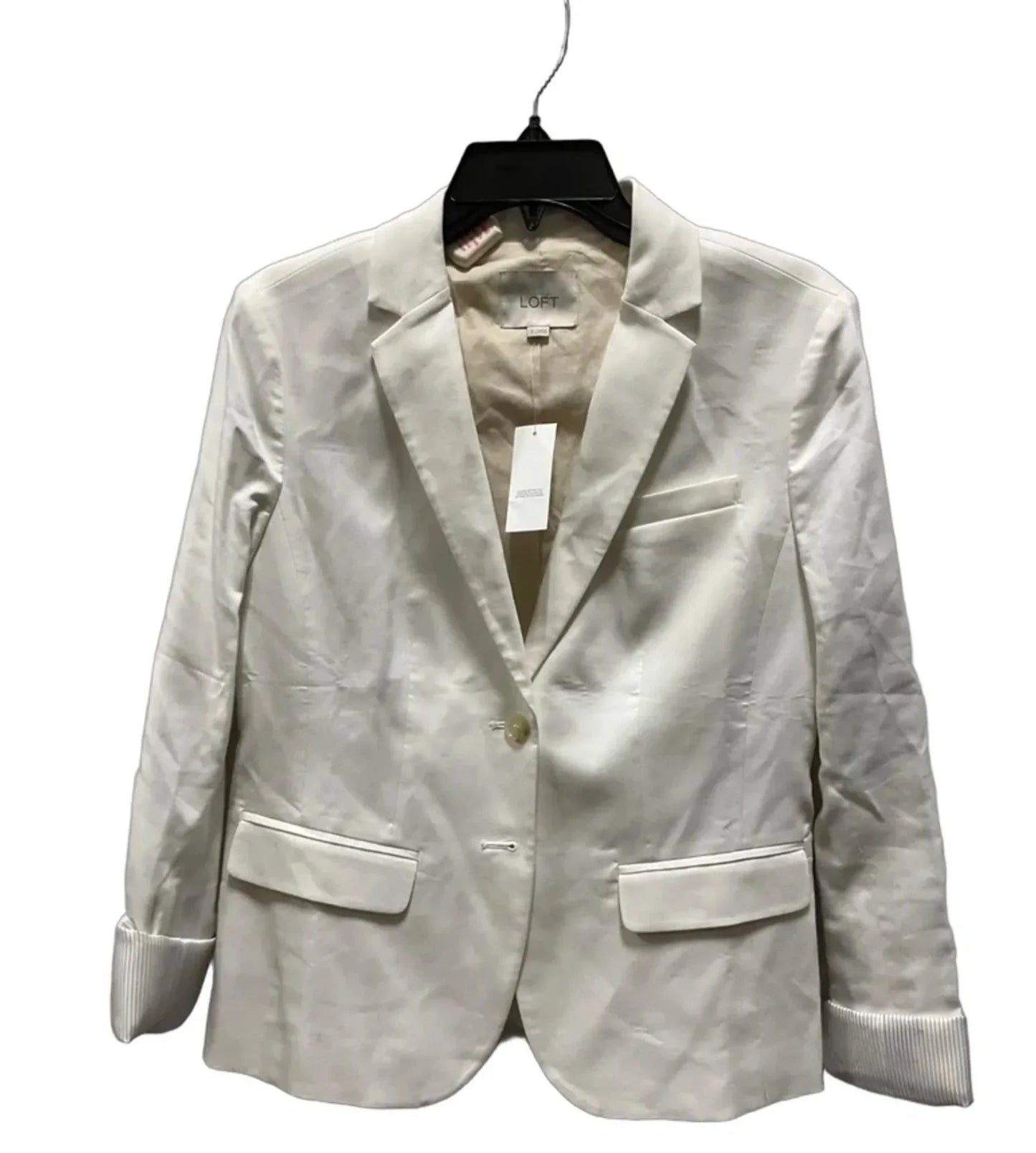 Blazer By Loft In Cream, Size: 4