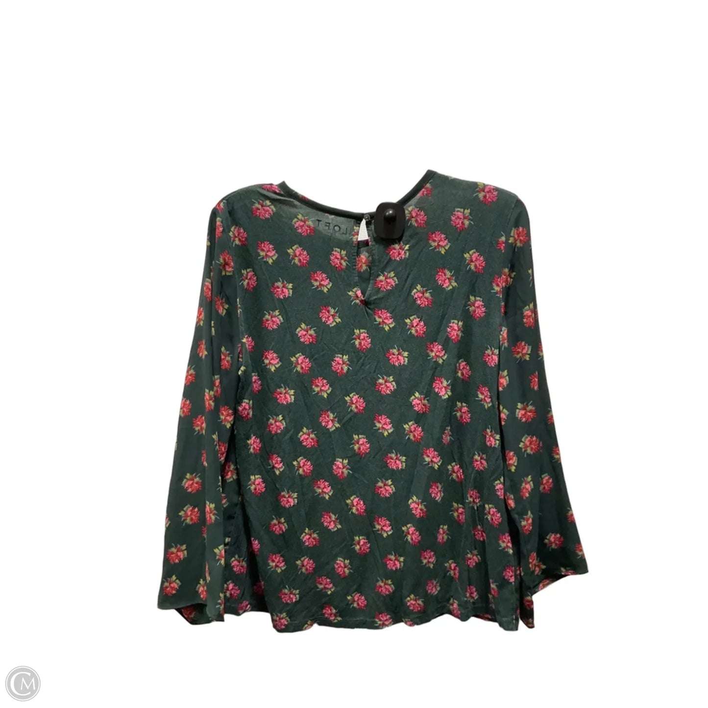 Top Long Sleeve Basic By Loft In Green, Size: S