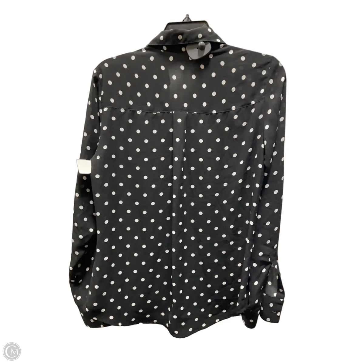 Blouse Long Sleeve By Express In Polkadot Pattern, Size: Sp