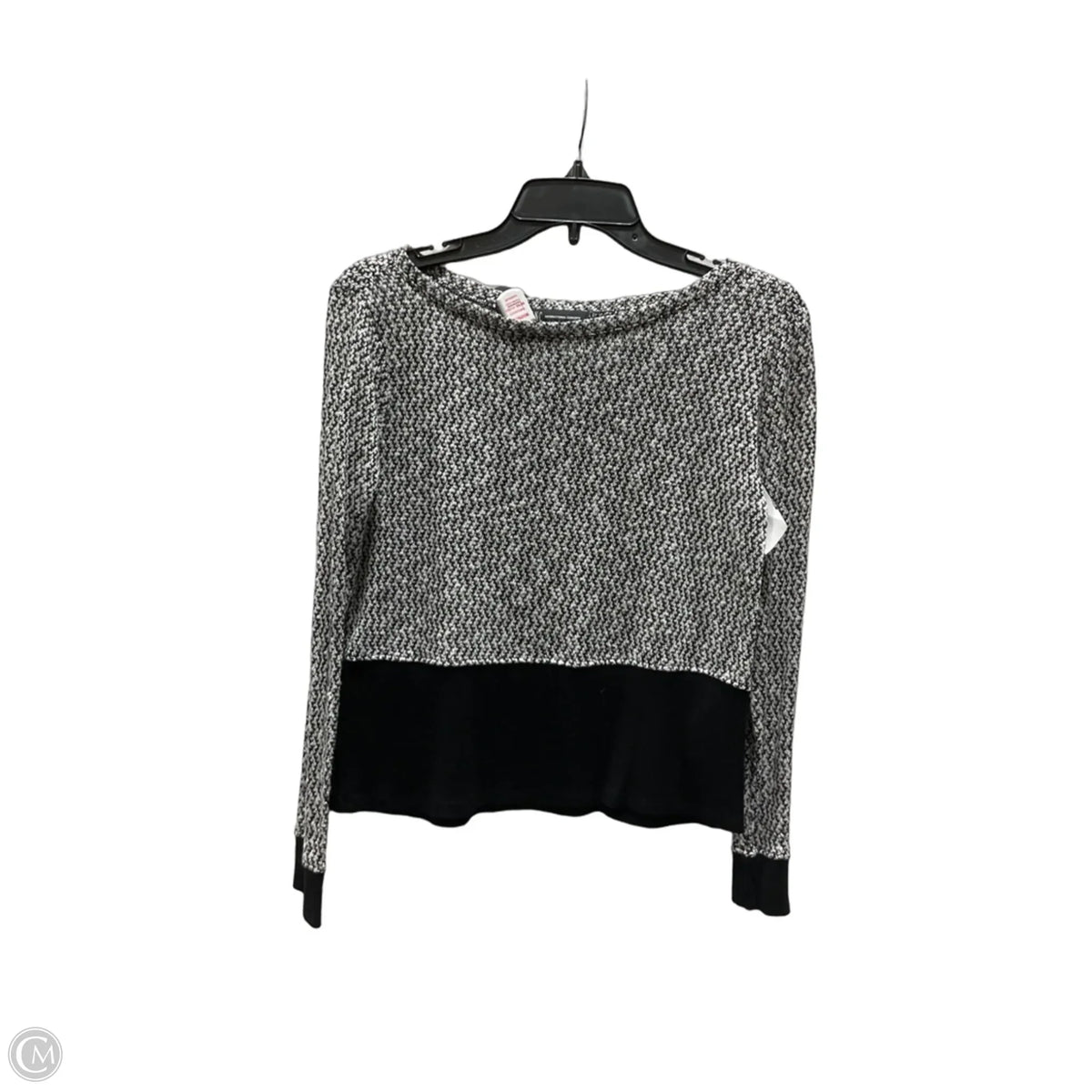 Top Long Sleeve Basic By Inc In Black & White, Size: Xs