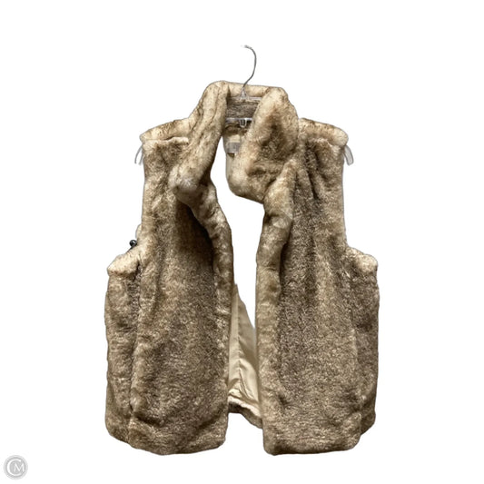 Vest Faux Fur & Sherpa By Loft In Tan, Size: Mp