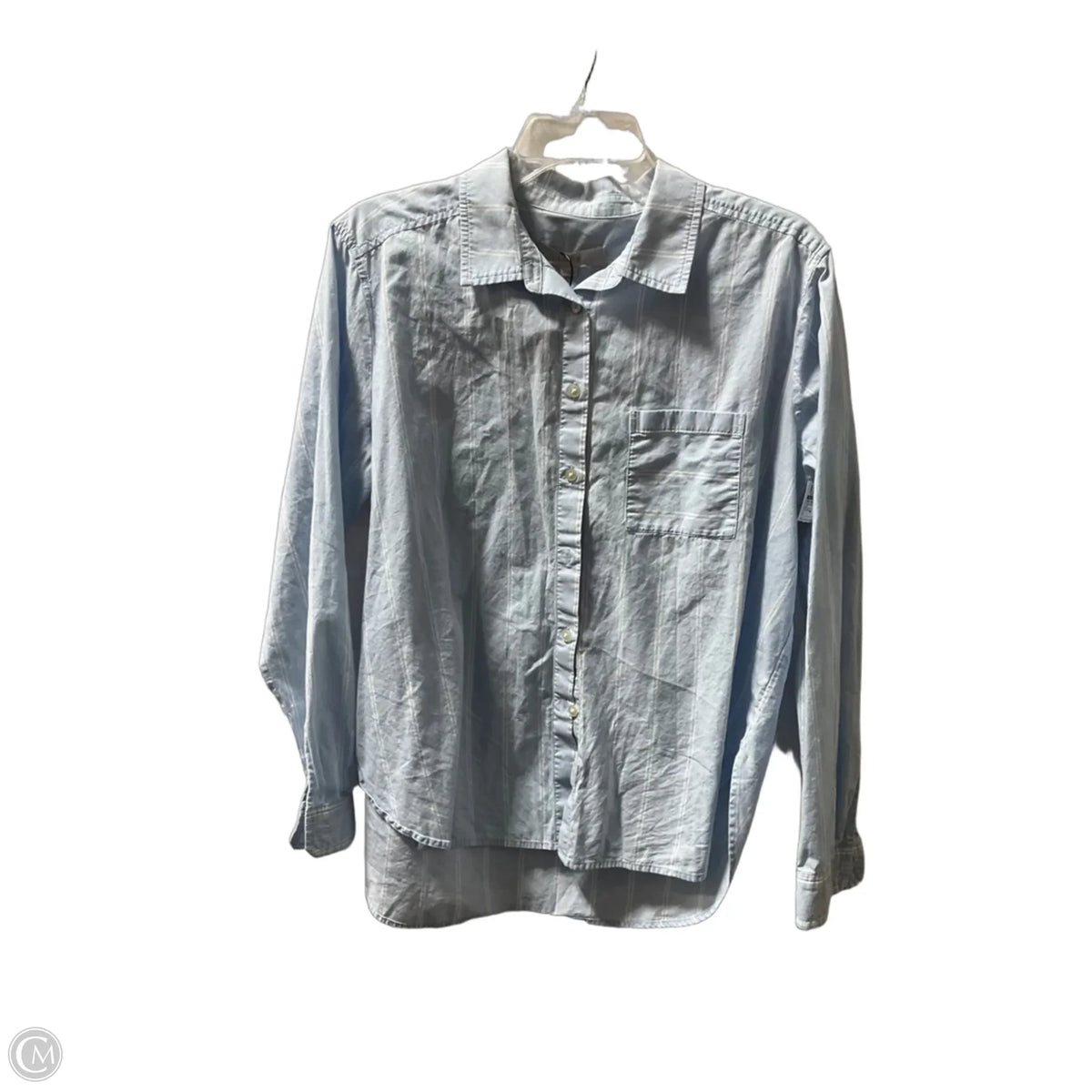 Blouse Long Sleeve By Loft In Blue, Size: M