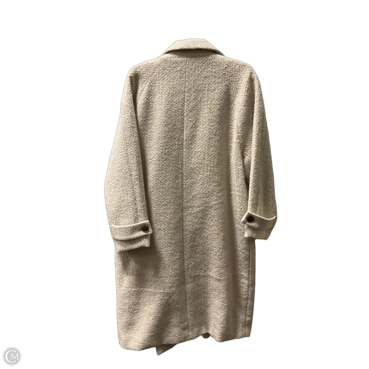 Coat Trench Coat By Universal Thread In Beige, Size: L