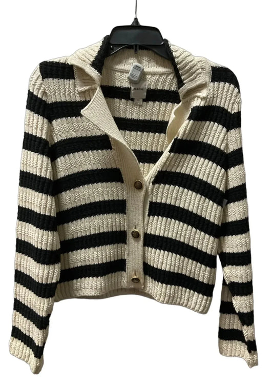 Sweater Cardigan By Maeve In Striped Pattern, Size: Xs