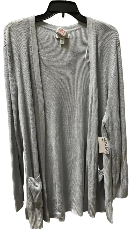 Cardigan By Nine West In Grey, Size: 2x